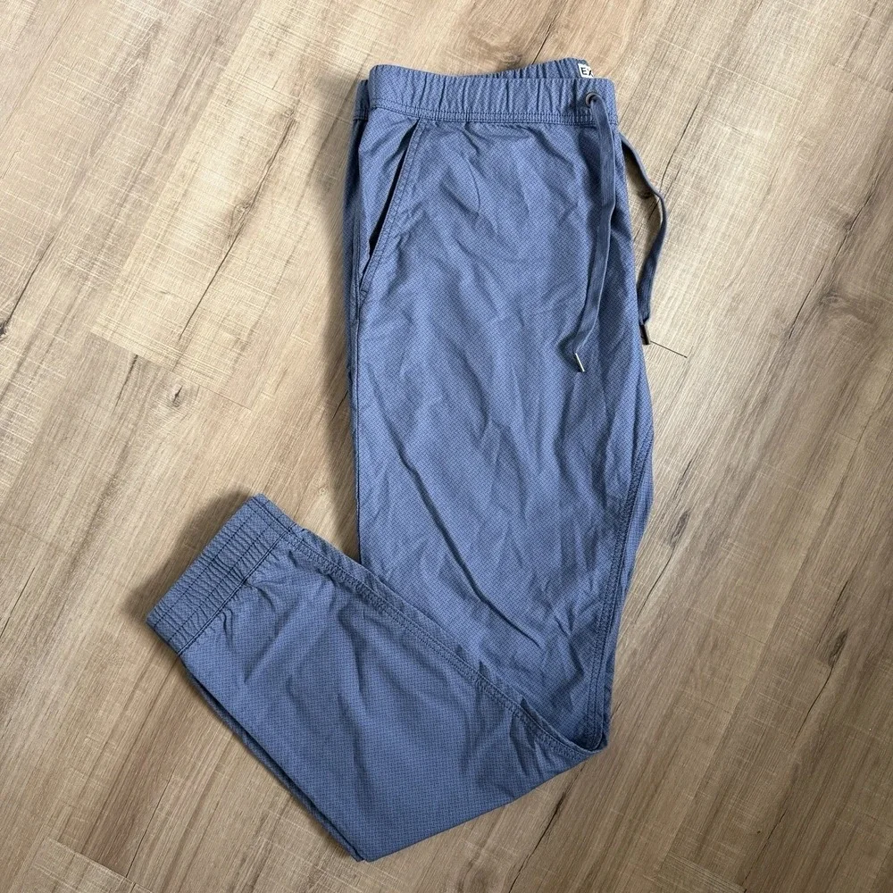 Express Men's Blue Cotton Knit‎ Jogger Pants Slim Tapered Elastic Waist 36